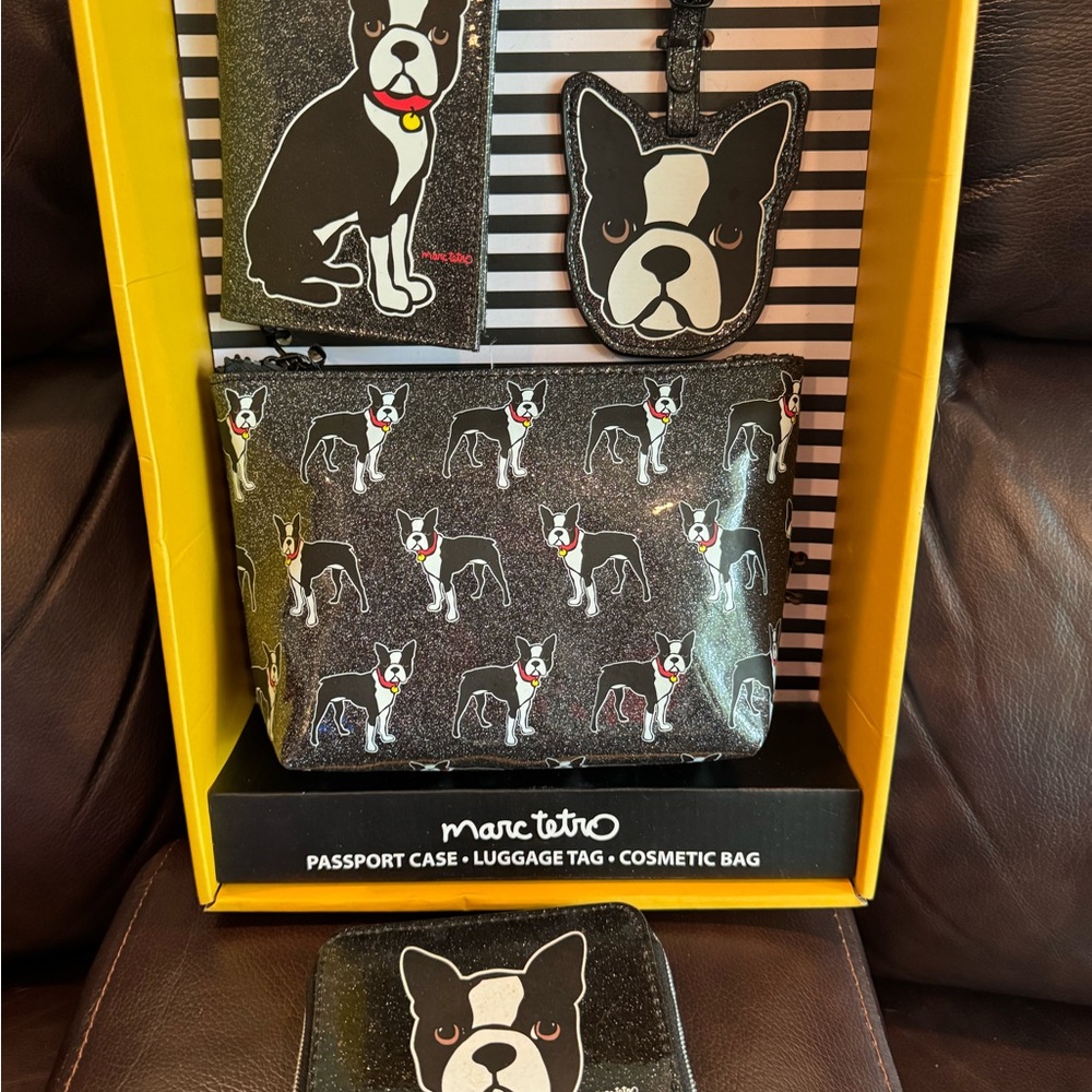 Marc Tetro Boston Terrier Travel Set